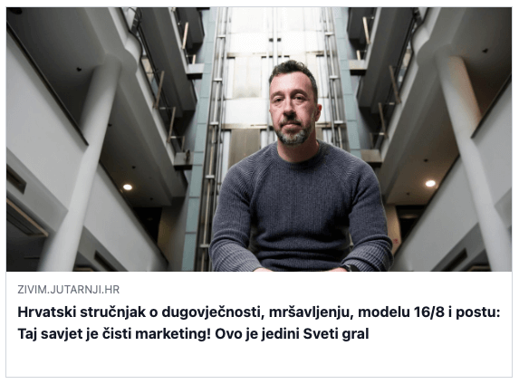 Sebastijan Orlić - Kvaliteta života - Longevity - Dugovječnost - Nutricionizam