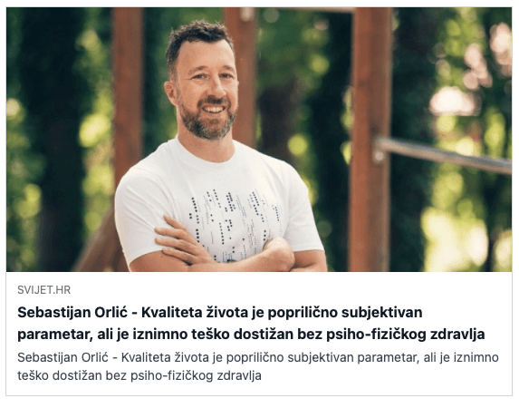 Sebastijan Orlić - Kvaliteta života - Longevity - Dugovječnost - Nutricionizam