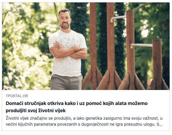 Sebastijan Orlić - Kvaliteta života - Longevity - Dugovječnost - Nutricionizam